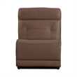 Pemberly Row Zero Gravity Power Recline 6 Piece Sectional with Charging in Brown