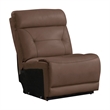 Pemberly Row Zero Gravity Power Recline 6 Piece Sectional with Charging in Brown