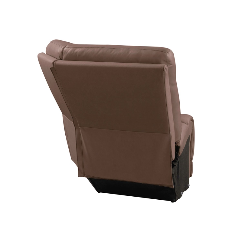 Pemberly Row Zero Gravity Power Recline 6 Piece Sectional with Charging in Brown