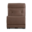 Pemberly Row Zero Gravity Power Recline 6 Piece Sectional with Charging in Brown