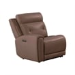 Pemberly Row Zero Gravity Power Recline 6 Piece Sectional with Charging in Brown