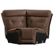 Pemberly Row Zero Gravity Power Recline 6 Piece Sectional with Charging in Brown