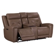 Pemberly Row Zero Gravity Power Recline Sofa & Loveseat with Charging in Brown