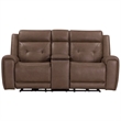 Pemberly Row Zero Gravity Power Recline Sofa & Loveseat with Charging in Brown