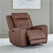 Pemberly Row Zero Gravity Power Recline Sofa & Recliner with Charging in Brown