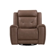 Pemberly Row Zero Gravity Power Recline Sofa & Recliner with Charging in Brown