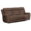 Pemberly Row Zero Gravity Power Recline Sofa with Charging Ports in Brown