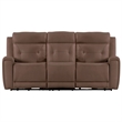 Pemberly Row Zero Gravity Power Recline Sofa with Charging Ports in Brown