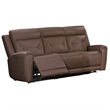 Pemberly Row Zero Gravity Power Recline Sofa with Charging Ports in Brown