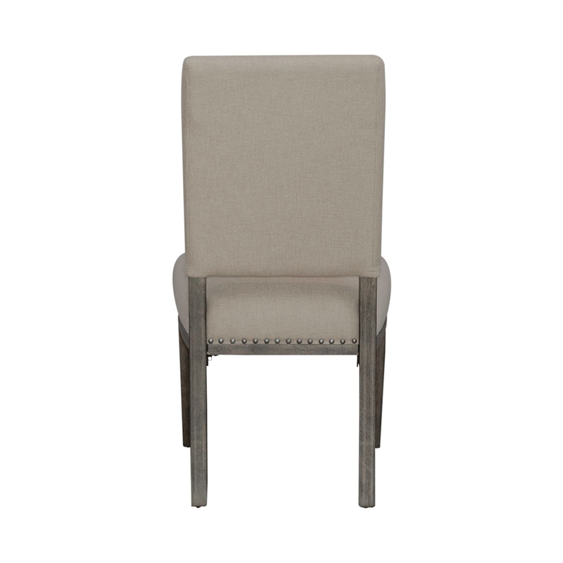 Pemberly Row 5 Piece Pedestal Dining Table Set with Arm Chairs in Brown
