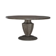 Pemberly Row 5 Piece Pedestal Dining Table Set with Arm Chairs in Brown