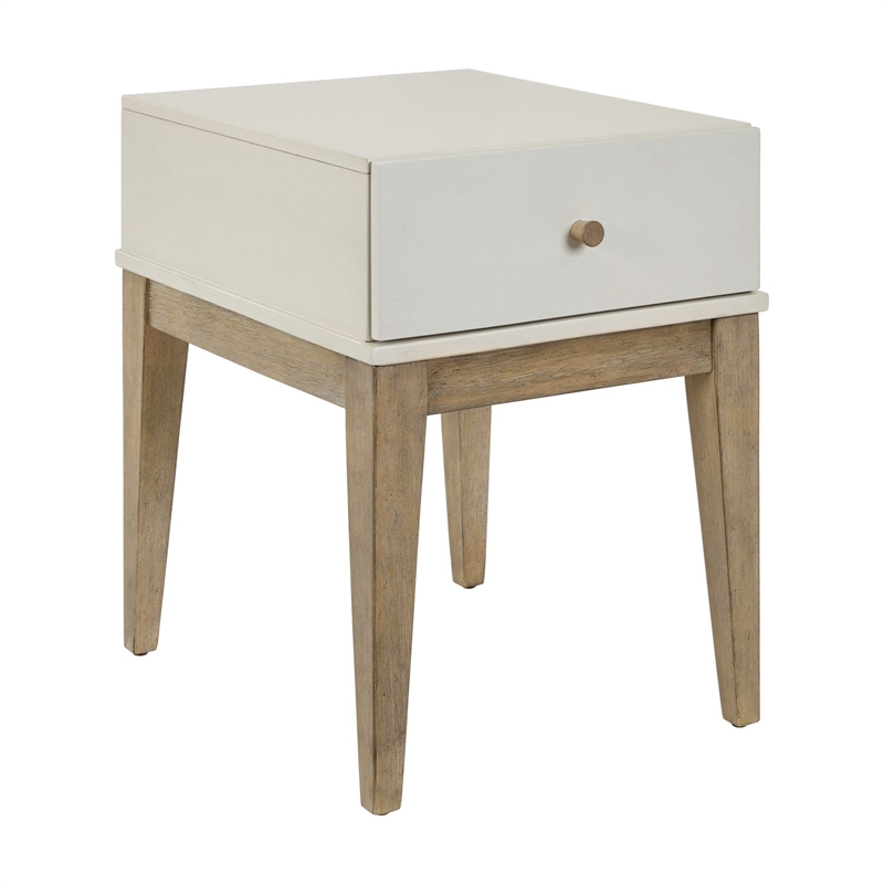 Pemberly Row 3 Piece Cocktail and End Table Set with Drawers in Khaki Brown Wood