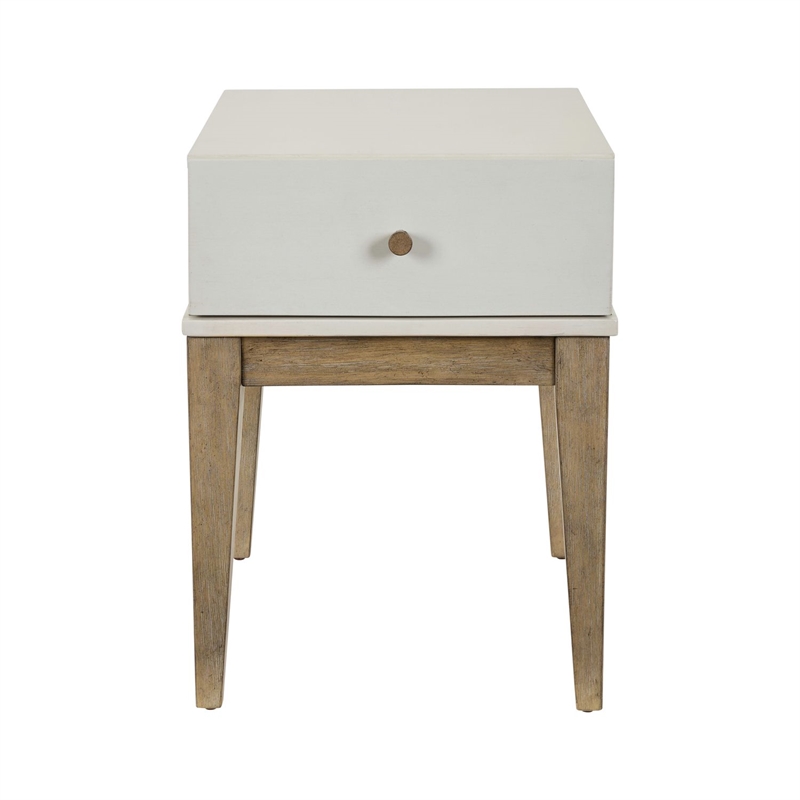 Pemberly Row 3 Piece Cocktail and End Table Set with Drawers in Khaki Brown Wood