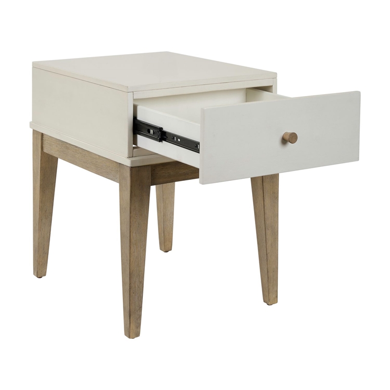 Pemberly Row 3 Piece Cocktail and End Table Set with Drawers in Khaki Brown Wood