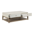 Pemberly Row 3 Piece Cocktail and End Table Set with Drawers in Khaki Brown Wood