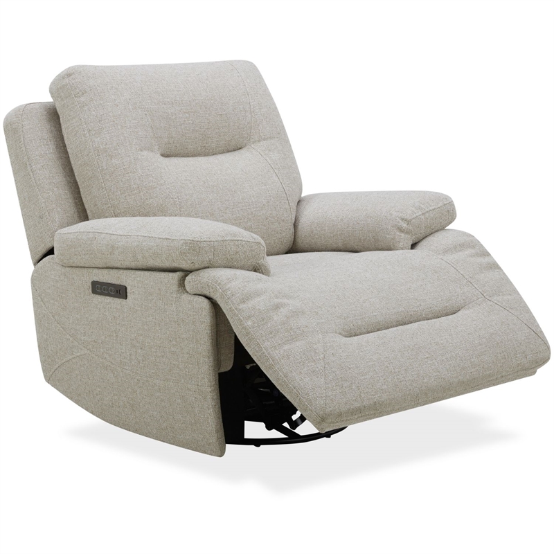 Pemberly Row Triple Zero Gravity Sofa and Recliner with Memory Foam in White
