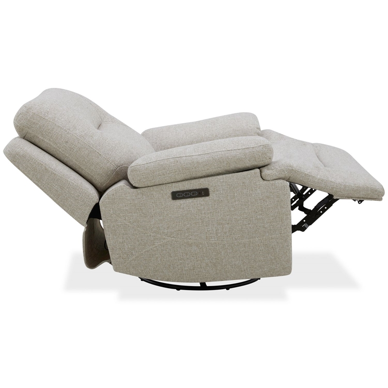 Pemberly Row Triple Zero Gravity Sofa and Recliner with Memory Foam in White