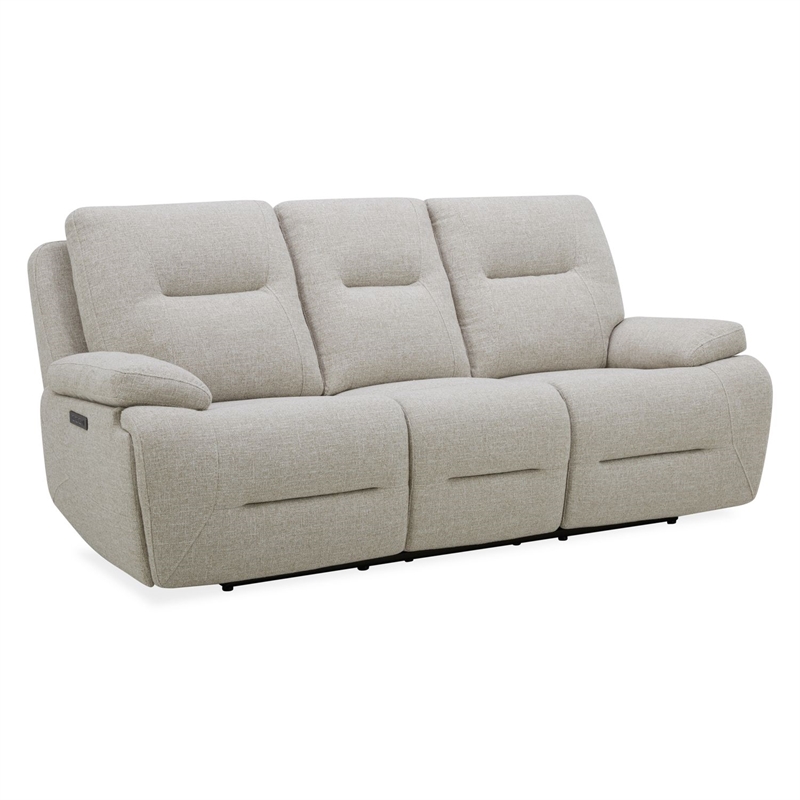 Pemberly Row Triple Zero Gravity Sofa and Recliner with Memory Foam in White