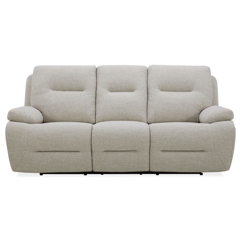 Pemberly Row Triple Zero Gravity Sofa and Recliner with Memory Foam in White