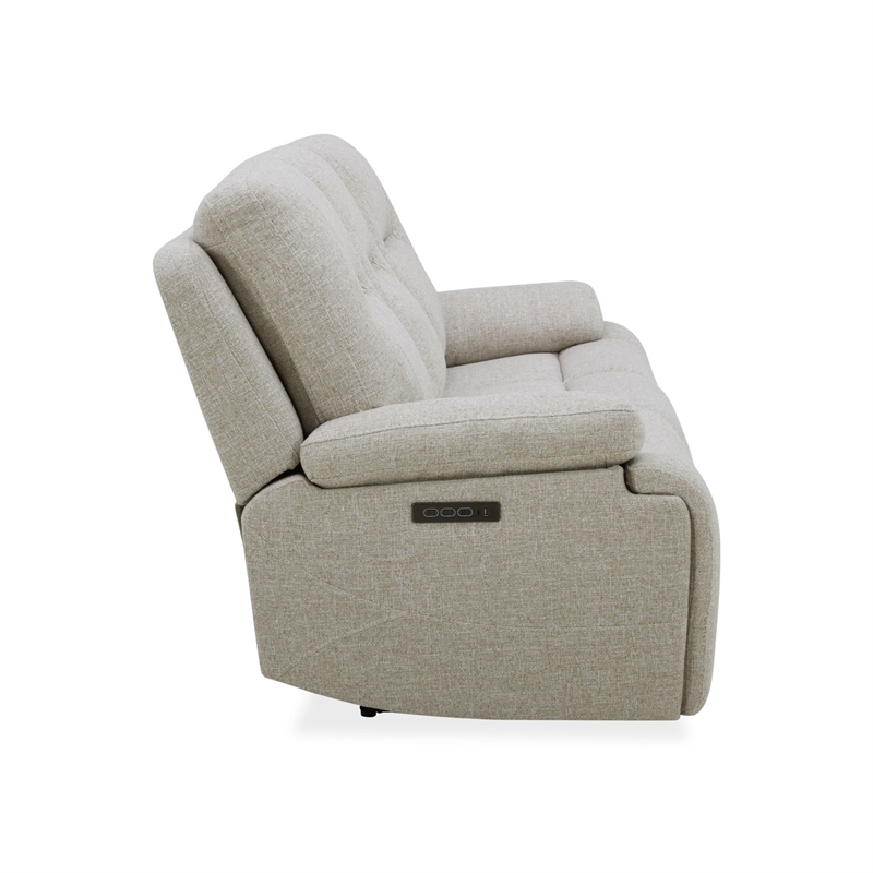 Pemberly Row Triple Zero Gravity Sofa and Recliner with Memory Foam in White
