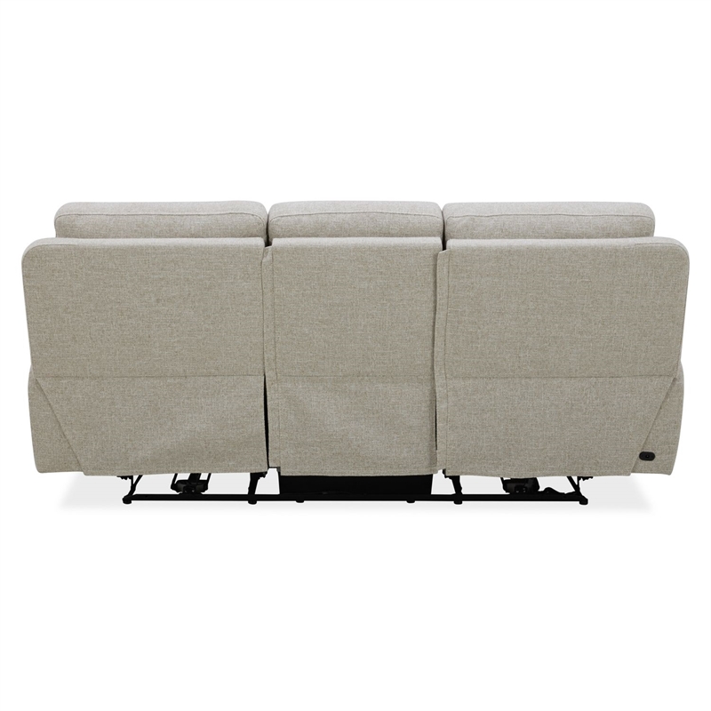 Pemberly Row Triple Zero Gravity Sofa and Recliner with Memory Foam in White