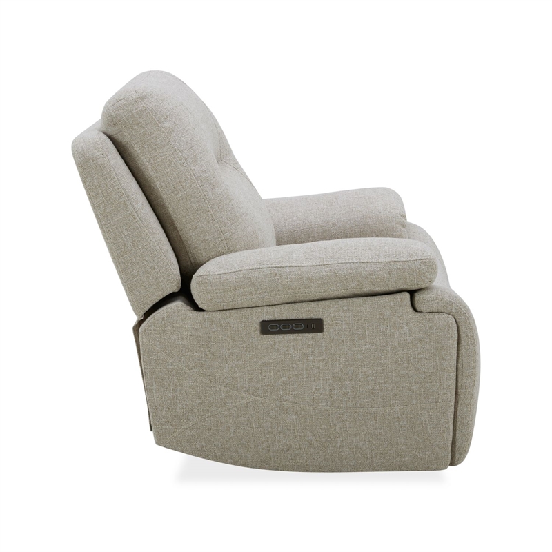 Pemberly Row Triple Zero Gravity Sofa and Recliner with Memory Foam in White