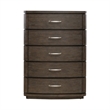 Pemberly Row King 4 Piece Bedroom Set with LED Headboard in Satin Espresso