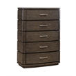 Pemberly Row King 4 Piece Bedroom Set with LED Headboard in Satin Espresso