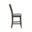 Pemberly Row Splat Back Counter Chair Set of 2 with Linen Seat in Dark Chestnut
