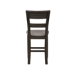Pemberly Row Splat Back Counter Chair Set of 2 with Linen Seat in Dark Chestnut