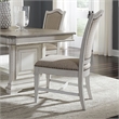 Pemberly Row 7 Piece Trestle Dining Set with Hostess Chairs in Antique White