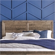 Pemberly Row King Panel Headboard with Canted Picture Frame in Cobblestone