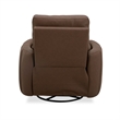 Pemberly Row Triple Power Swivel Glide Recliner with Cushion Arms in Brown