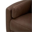 Pemberly Row Triple Power Swivel Glide Recliner with Cushion Arms in Brown