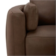 Pemberly Row Triple Power Swivel Glide Recliner with Cushion Arms in Brown