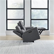Pemberly Row Triple Power Reclining Sofa Loveseat and Recliner in Blue Gray