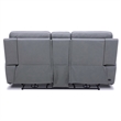 Pemberly Row Triple Power Reclining Sofa Loveseat and Recliner in Blue Gray