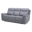 Pemberly Row Triple Power Reclining Sofa Loveseat and Recliner in Blue Gray