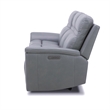 Pemberly Row Triple Power Reclining Sofa Loveseat and Recliner in Blue Gray