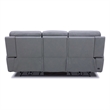 Pemberly Row Triple Power Reclining Sofa Loveseat and Recliner in Blue Gray