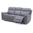Pemberly Row Triple Power Reclining Sofa Loveseat and Recliner in Blue Gray