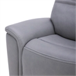 Pemberly Row Triple Power Reclining Sofa Loveseat and Recliner in Blue Gray