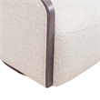 Pemberly Row Upholstered Swivel Accent Chair with Removable Cushion in Brown