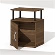 Pemberly Row Nightstand with Open Shelf and Door Cabinet in Columbia Walnut