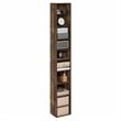 Pemberly Row 10 Tier Bookshelf with Open Shelves for Books in Amber Pine Finish