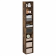 Pemberly Row 8 Tier Bookshelf with Open Shelves for Books and Decor in Amber
