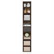 Pemberly Row 8 Tier Bookshelf with Open Shelves for Books and Decor in Amber
