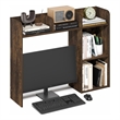 Pemberly Row 5 Shelf Desktop Hutch Organizer for Home Office in Amber Pine