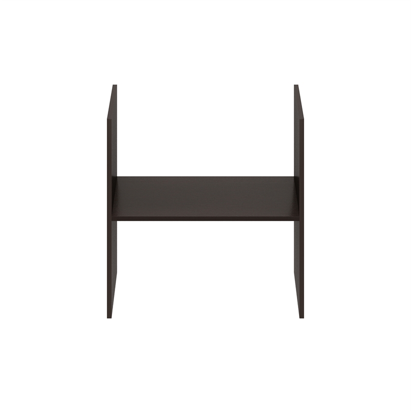 Pemberly Row H-Shelf Cube Organizer Insert for Extra Thick Series in Black Oak