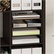 Pemberly Row 3 Shelf File Organizer Cube Insert for Storage in Dark Oak
